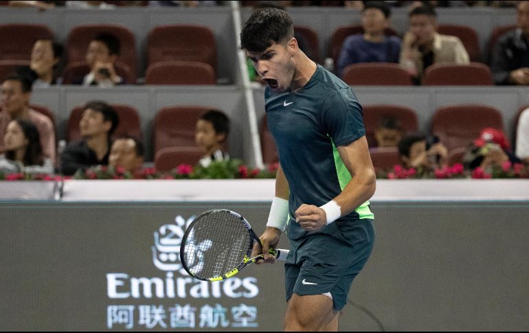 Alcaraz, número dos de la clasificación de la ATP, está disputando el torneo ATP 1000 de Pekín. EFE/A. Martínez