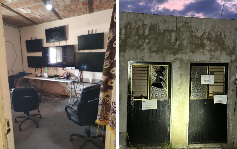 Dentro de fincas, se localizaron múltiples pantallas en las que se observaban diferentes puntos del municipio. ESPECIAL