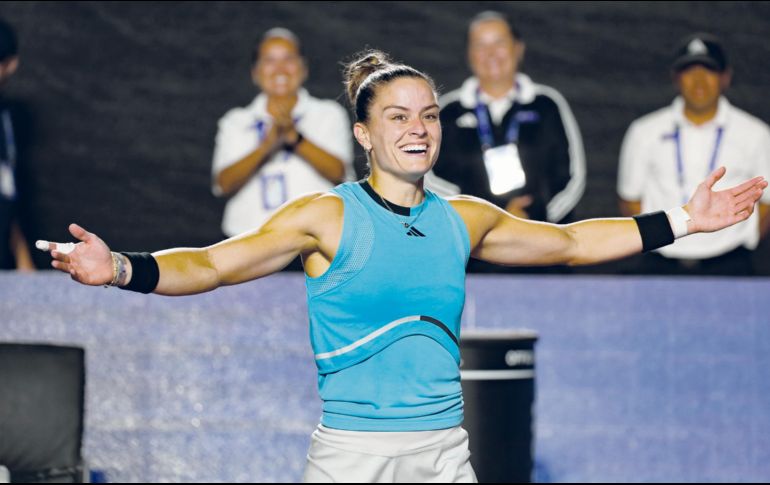 Maria Sakkari ha venido a Guadalajara desde que se celebraron las WTA Finals en la ciudad, ha alcanzado dos Finales y se coronó en el WTA 1000 de este año. EL INFORMADOR/ A. Navarro