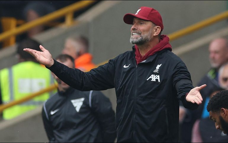 JURGEN KLOPP. La victoria hubiera dejado a Liverpool como líder, por encima del actual campeón Manchester City. AFP / ARCHIVO