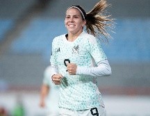 Tras su doblete ante Mazatlán, Alicia saborea su gol número cien vestida como rojiblanca. Imago7/Archivo