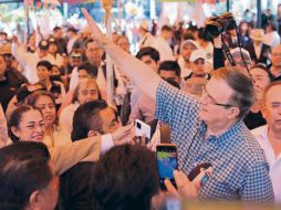 Ebrard ayer tuvo un encuentro con morenistas en Tlalpan, de la agrupación El Camino de México. ESPECIAL