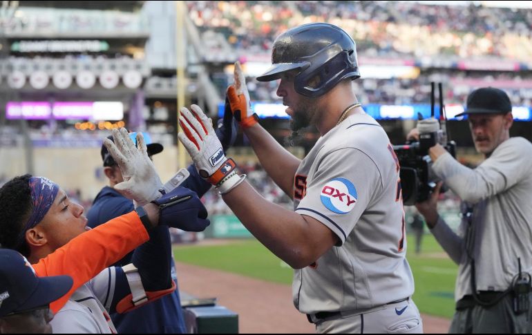 El cubano José Abreu pegó dos jonrones en la victoria de los Astros. AP/J. Johnson