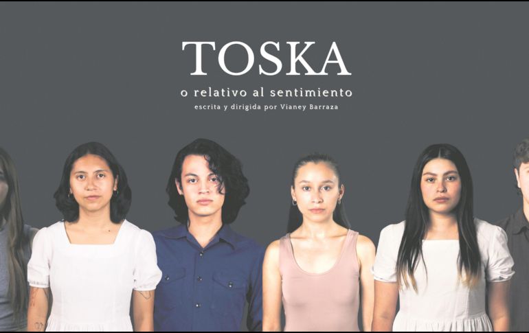 Elenco de la obra “Toska o relativo al sentimiento”. CORTESÍA