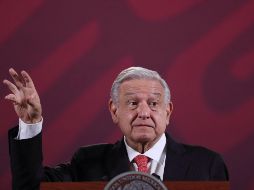 En la mañanera en Palacio Nacional, López Obrador no quiso revelar los planes del exsecretario de Gobernación. EFE / S. Gutiérrez