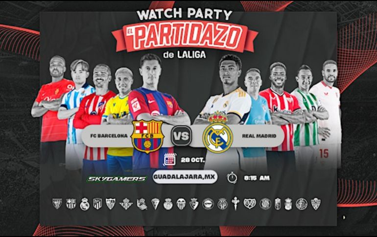 El evento Watch Party es familiar, en el que se transmitirá el partido entre el Barcelona y Real Madrid, y que se envolverá con diferentes dinámicas y premios de los patrocinadores de LaLiga. ESPECIAL
