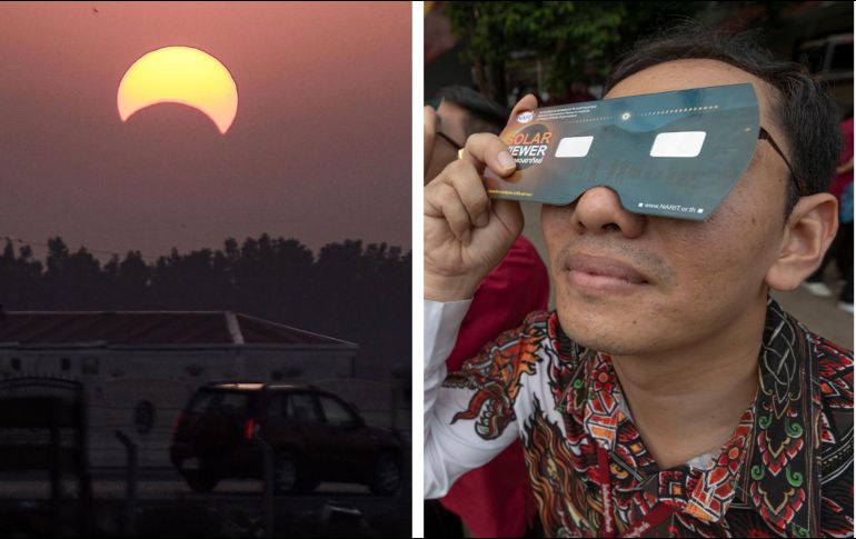 El eclipse solar parcial podrá observarse mañana 14 de octubre y su punto máximo será al mediodía. AP / AFP / ARCHIVO