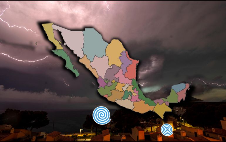 Este lunes, los fenómenos tienen 80 y 30 por ciento de posibilidades de desarrollo ciclónico en 7 días. EFE / ARCHIVO