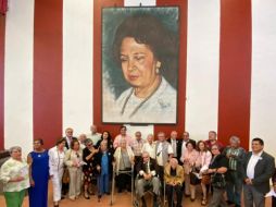 El plantel colocó una magna imagen de la profesora Idolina Gaona Ruíz de Cosío, una de las fundadoras de la escuela, además, el plantel tiene su nombre desde 1990. ESPECIAL