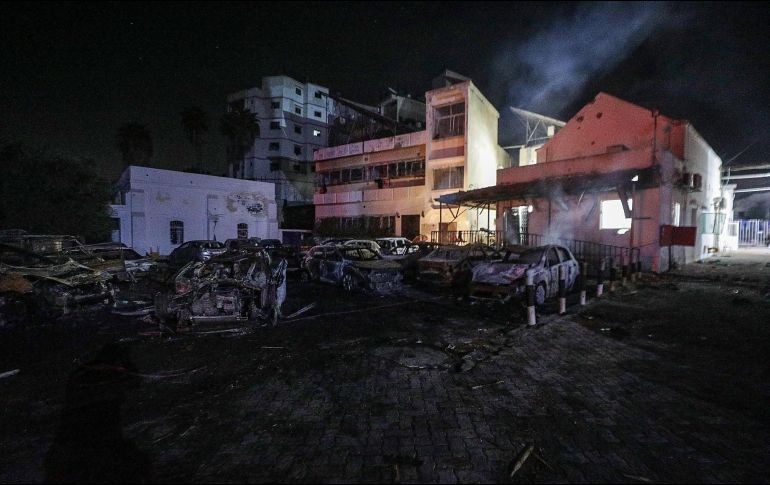 A través de la Secretaría de Relaciones Exteriores, el gobierno de México condenó el ataque a hospital al-Ahli en Gaza, el cual cobró la vida de al menos 500 personas. EFE / M. Saber