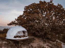 Desde el glamping puede contemplarse la ciudad de Guadalajara. ESPECIAL/Conecta Glamping