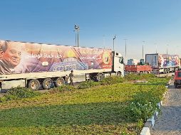 Los tráileres con ayuda humanitaria que estaban varados en Egipto podrán pasar a Gaza. AFP