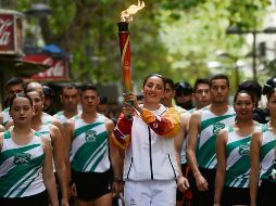 El fuego nuevo encendido en Teotihuacán iluminará hoy Santiago. AFP