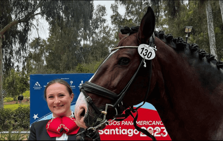 Maria Ugryumova llega a la final de dressage. ESPECIAL/ @mashiucs