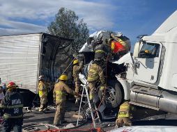 Por este accidente, el chofer del camión pesado se encuentra detenido y fue puesto a disposición del ministerio público. CORTESÍA