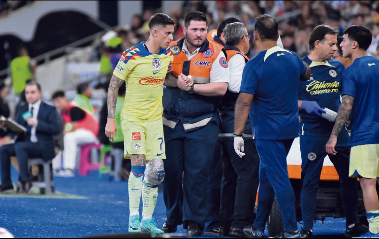 América dice que en Rayados lesionaron con dolo a Rodríguez (#7). IMAGO7
