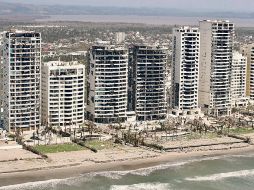 Así luce el puerto de Acapulco tras la magnitud de los destrozos que causó el huracán “Otis”. EL UNIVERSAL