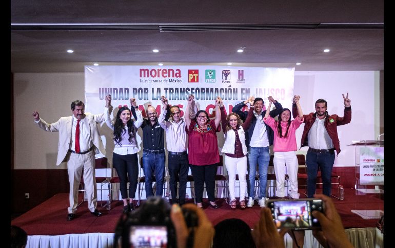 La mega alianza que conformaron los partidos Morena, Partido Verde, Partido del Trabajo, Hagamos y Futuro. EL INFORMADOR / H. Figueroa