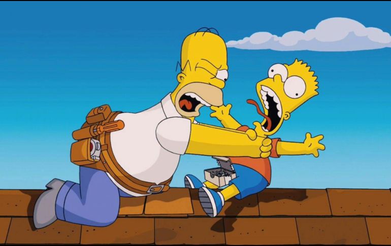 Homero ahorcando a Bart es uno de los chistes clásicos de la serie. ESPECIAL/ Star+