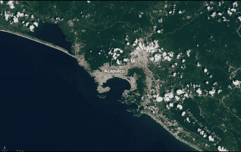 Imagen del 21 de septiembre de 2023, se ve a la ciudad completamente boscosa. CORTESÍA/ Observatorio de la Tierra de la NASA