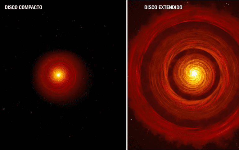 Webb finalmente ha revelado la conexión entre el vapor de agua en el disco interior y la deriva de guijarros de hielo provenientes del disco exterior. CORTESÍA / NASA, ESA, CSA, Joseph Olmsted (STScI)