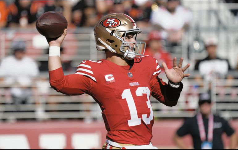 Brock Purdy ha sido interceptado cinco veces en los últimos tres partidos, todas derrotas para los 49ers. AFP/