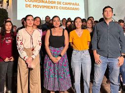 Durante el mensaje, la dirigencia del partido del arbolito también críticó que en este edificio, las autoridades le han cerrado las puertas madres de desaparecidos y a víctimas de violencia de género. CORTESÍA