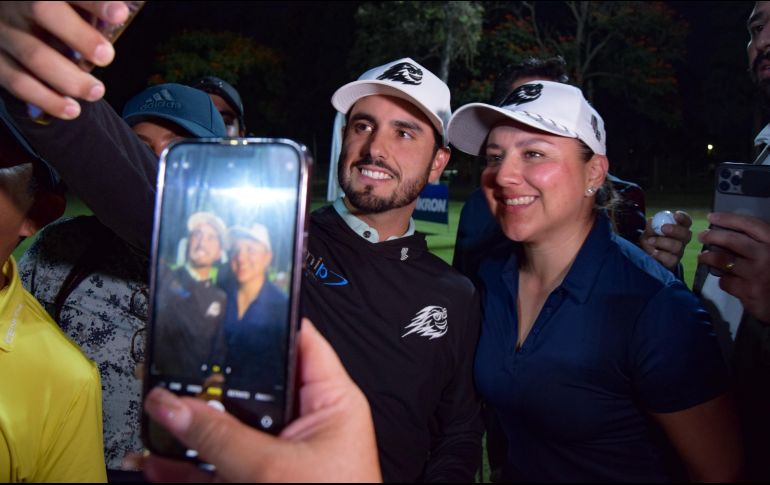 Abraham Ancer fue parte de los embajadores del Akron Fireballs Experience. EL INFORMADOR/ A. Navarro.