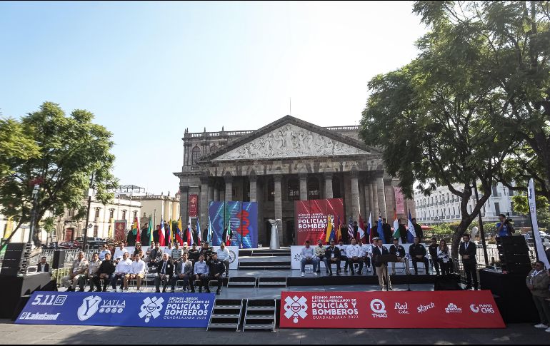 Con la participación de oficiales de 17 países, este domingo arrancaron los X Juegos Latinoamericanos de Policías y Bomberos, en Guadalajara. EL INFORMADOR/ H. FIGUEROA