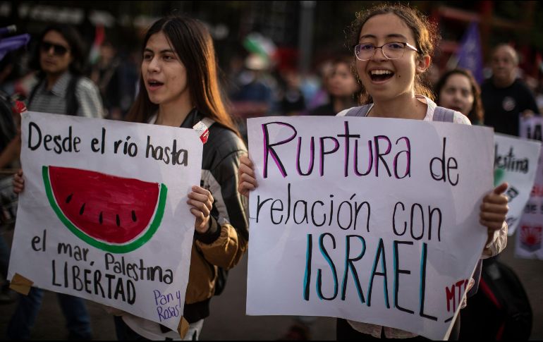 miles de manifestantes se hicieron presentes para demostrar su inconformidad con la guerra que azota a Medio Oriente. Efe.