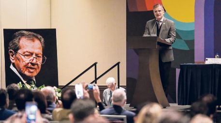 El regidor de Guadalajara Tonatiuh Bravo Padilla, señaló que Muñoz Ledo fue un hombre de ideas y convicciones firmes. EL INFORMADOR/ A. Navarro