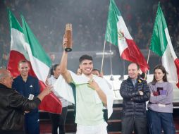 El tenista español disfrutó a lo grande del cobijo del público mexicano. EL UNIVERSAL