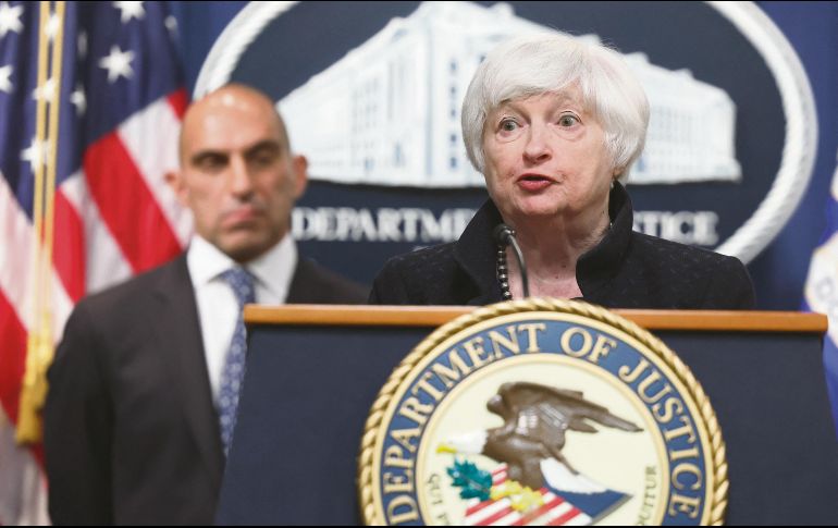 La secretaria del Tesoro, Janet Yellen indicó que el CNG es una empresa criminal multifacética. AFP