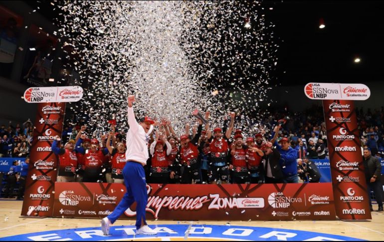 Astros de Jalisco  se coronó como campeón de zona dentro de la Liga Nacional de Baloncesto Profesional (LNBP). ESPECIAL/ Astros de Jalisco.