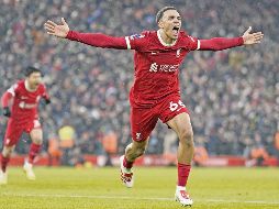 Trent Alexander-Arnold metió el gol del triunfo al minuto 88. EFE
