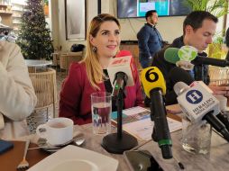 Olga Navarro, presidenta del ITEI, hizo público el recuento de datos de solicitudes realizadas al instituto. EL INFORMADOR / Marck Hernández