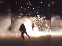 En redes sociales circula un video del momento exacto en que se registra el incidente. ESPECIAL / X