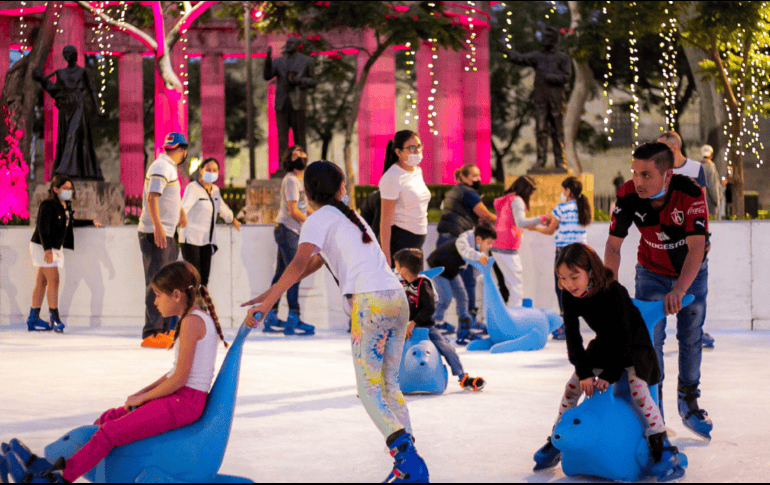 El Festival de Invierno Ilusionante está por llegar a su fin y con ello también se irán las pistas de hielo. ESPECIAL/Explora Jalisco