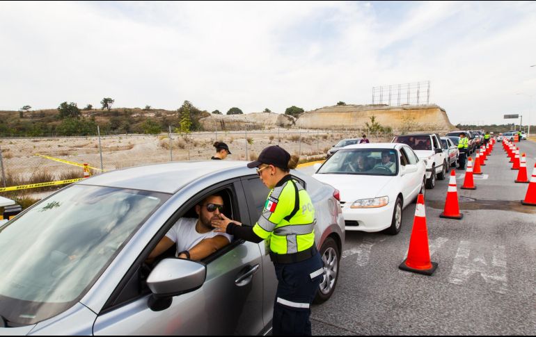 Desde el 1 de diciembre hasta el 6 de enero, el operativo de alcoholimetría se refuerza para evitar accidentes. EL INFORMADOR/ ARCHIVO.