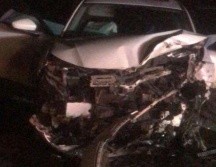 La madrugada de hoy se registró un fuerte accidente en Tuxcueca. ESPECIAL.