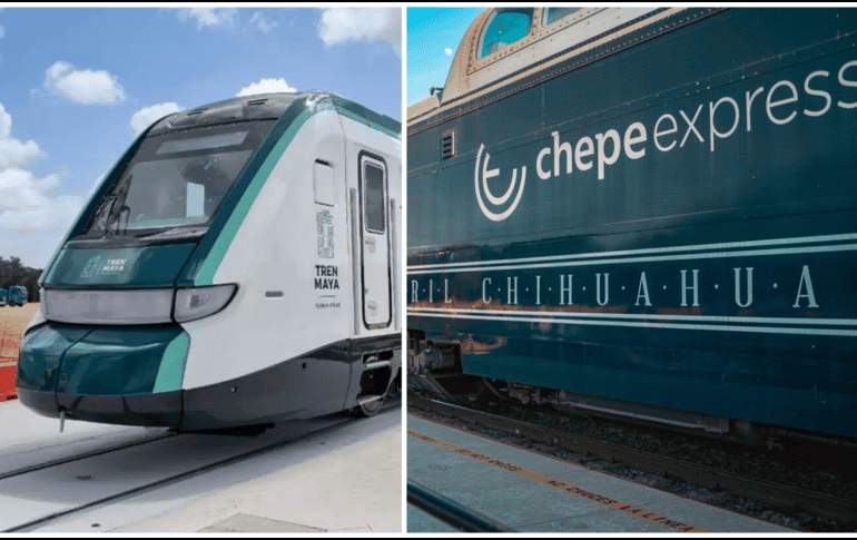 El Tren Maya y el Chepe Express son los dos trenes turísticos más importantes del país. ESPECIAL Tren Maya / Tren Chepe Express
