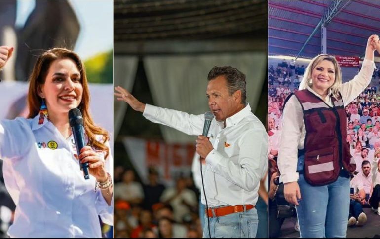 En sus cierres de precampaña, Claudia Delgadillo visitó Tuxpan, Laura Haro estuvo en Guadalajara y Pablo Lemus llegó a Puerto Vallarta. ESPECIAL