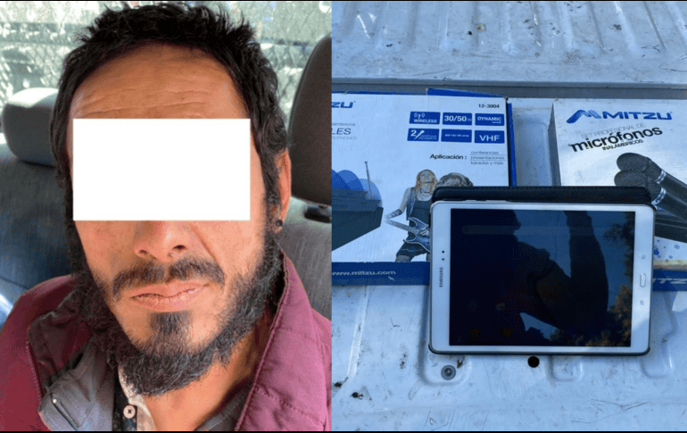 Entre los artículos había dos micrófonos, una tableta electrónica y una grabadora. ESPECIAL/COMISARÍA
