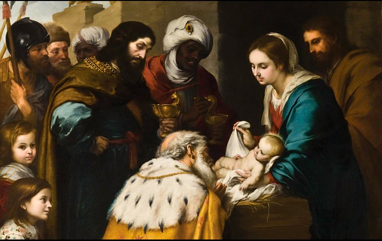 «Entraron en la casa y vieron al niño con María, su madre, y postrándose, lo adoraron». WIKIPEDIA/«La adoración de los magos», de Bartolomé Murillo