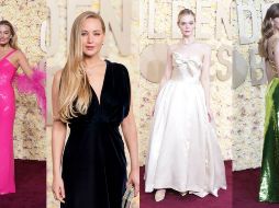 Margot Robbie, Jennifer Lawrence, Elle Fanning y Taylor Swift en los Golden Globes 2024. EFE/ Allison Dinner