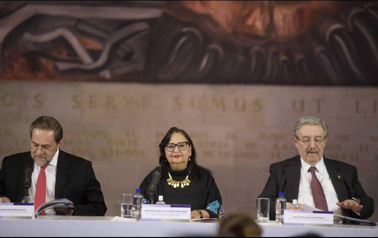 Se honrará el compromiso de la ministra presidenta, Norma Piña Hernández, de la SCJN, de devolver los recursos de los fideicomisos para ser utilizados en la reconstrucción del puerto de Acapulco. SUN/ G. Espinosa