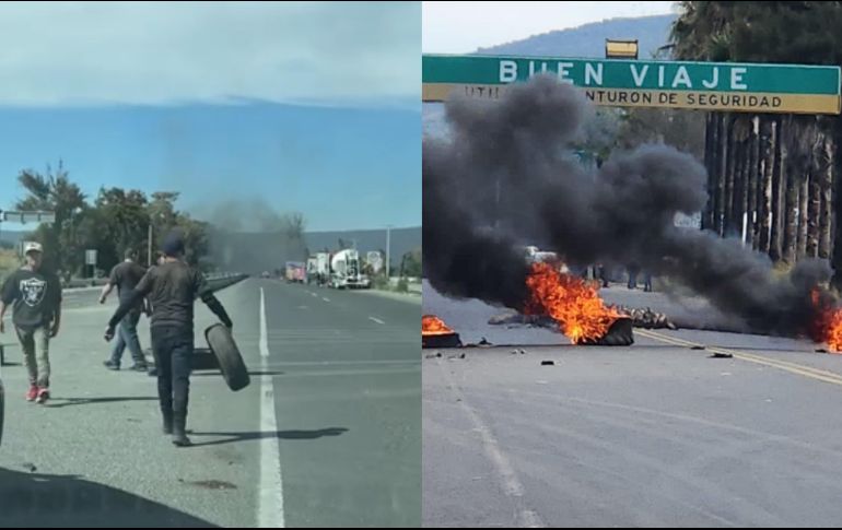 Los hechos se registraron sobre la Carretera Santa Rosa - La Barca, bloqueando la vía a la altura del poblado de Cuitzeo. ESPECIAL