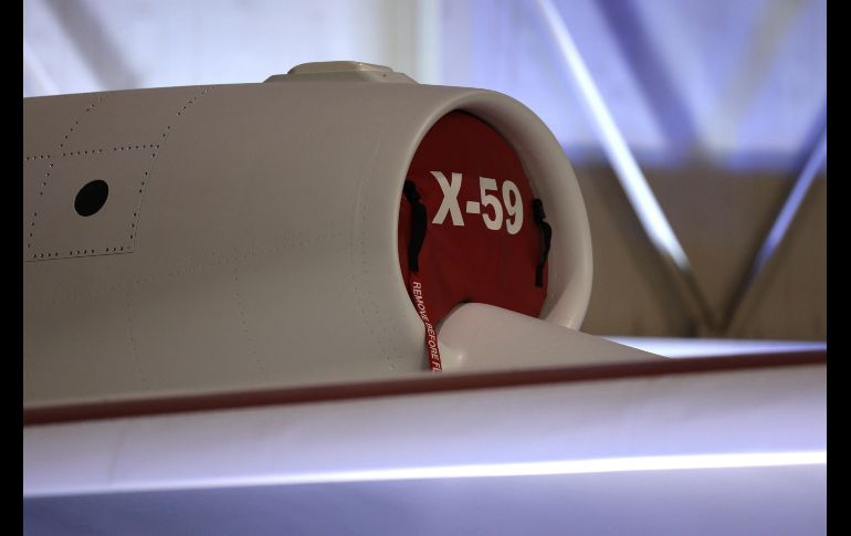 El X-59 volará a una velocidad de mil 488 kilómetros por hora, alrededor de 1.4 veces la velocidad del sonido. EFE / A. Dinner