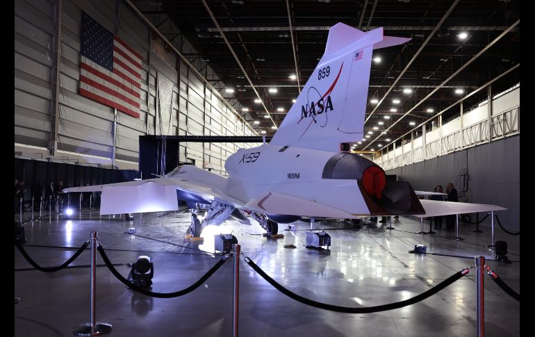 El X-59 volará a una velocidad de mil 488 kilómetros por hora, alrededor de 1.4 veces la velocidad del sonido. EFE / A. Dinner