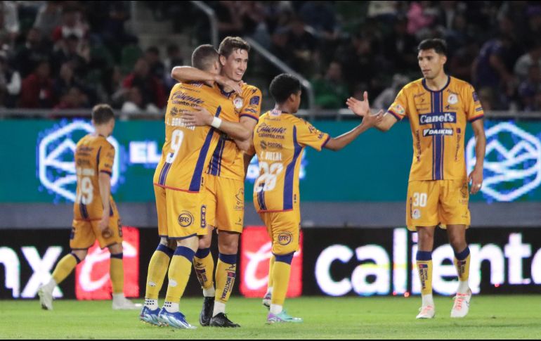 Leonardo Bonatini en festejo de gol. IMAGO7/E. Reséndiz